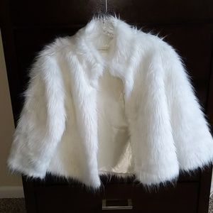 White Faux fur